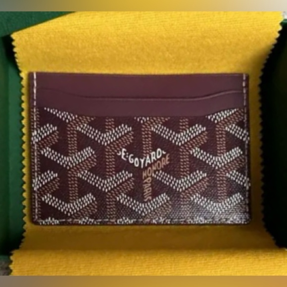 NWT Goyard Saint-Sulpice Card Wallet - Burgundy